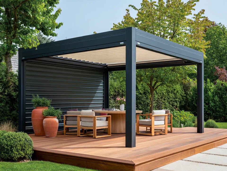 Wie nennt man eine Pergola mit Dach? - Wie nennt man eine Pergola mit Dach? Arten & Designs überdachter Pergolen | GERMES