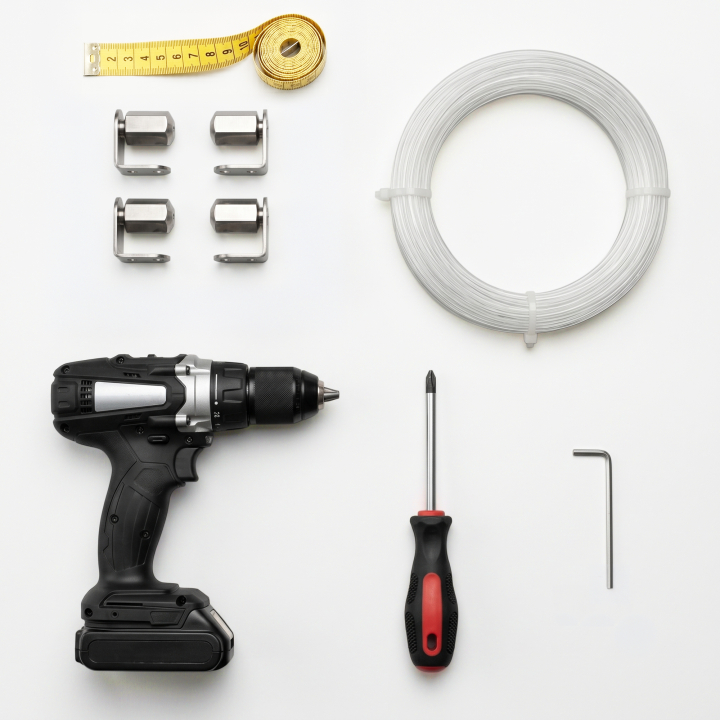 Edelstahl-Seilspanner-Set für die Seilmontage zwischen den Sparren