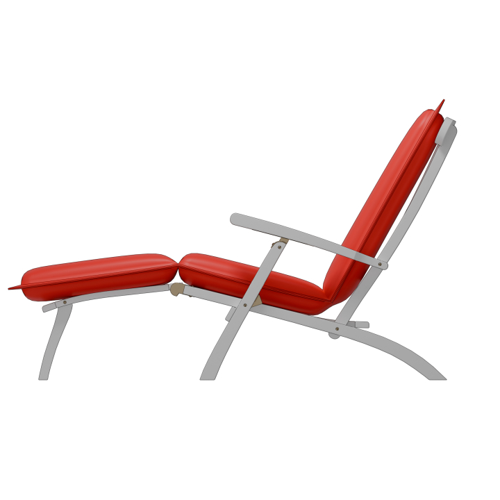 Deckchair-Auflage mit Stehsaum - alle Sektionen vernäht, 2,5 cm umlaufende Stofffalte