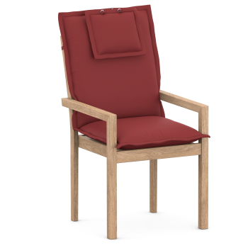 High-Back chair cushions with Oxford hem