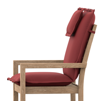 High-Back chair cushions with Oxford hem