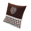 Throw pillows brown /white  16 x 16" | 40 x 40 cm removable cover with embroidery, optional insert