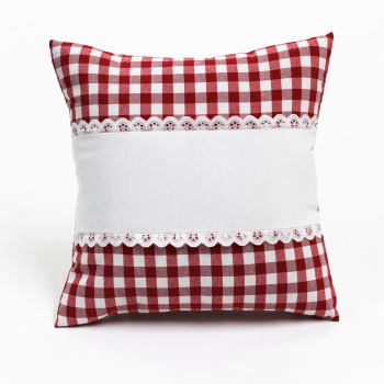 Throw pillows red / white 16 x 16" | 40 x 40 cm...
