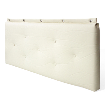 Tufted headboard with upholstery buttons