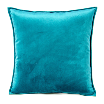 Velvet pillow with tie 18 x 18" | 40 x 40 cm petrol