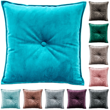 Tufted Velvet pillow with tie and cushion button