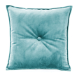 Tufted Velvet pillow with tie and cushion button mint