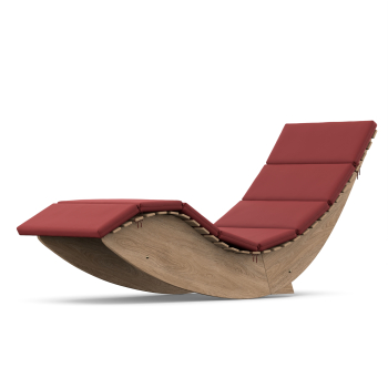 Curved chaise lounge cushion