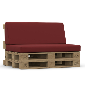Pallet cushion set with wedge pillow