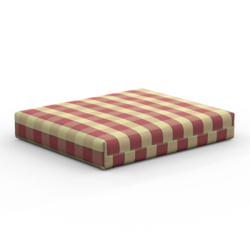Outdoor chair cushion color red plaid
