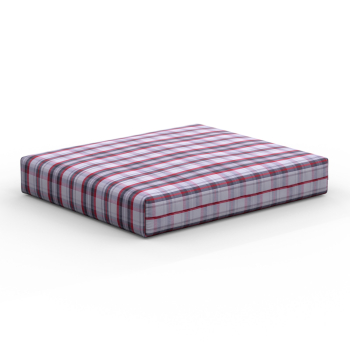 Outdoor chair cushion color grey / red plaid