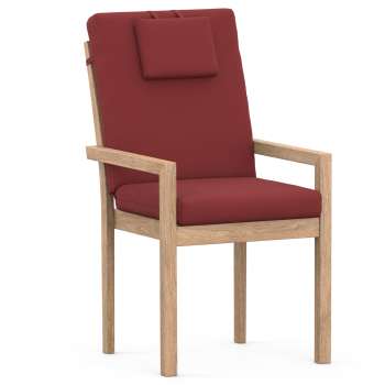 High-back chair cushion