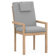 High-Back chair cushions light grey uni