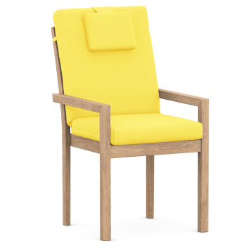 High-Back chair cushions lemon yellow uni