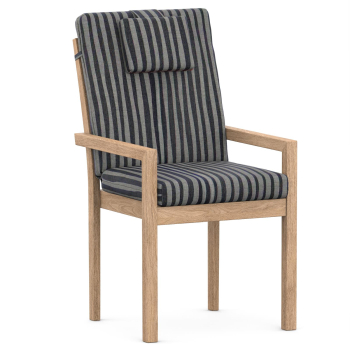 High-Back chair cushions zebra grey striped