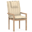 High-Back chair cushions with Oxford hem sand strip striped