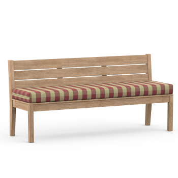 Bench cushion red/beige plaid