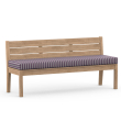 Bench cushion tricolor purple striped