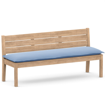 Bench cushion Oxford hem blue/beige plaid