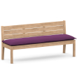 Bench cushion Oxford hem dark purple uni