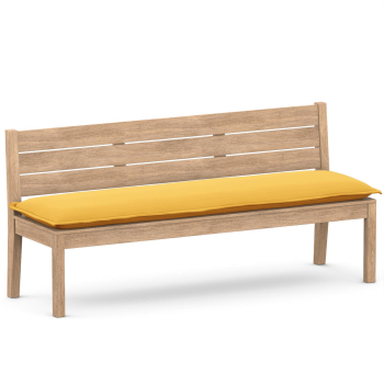Bench cushion Oxford hem sun yellow uni