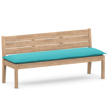 Bench cushion Oxford hem baltic blue uni