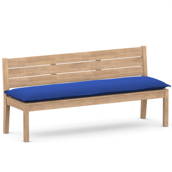 Bench cushion Oxford hem royale blue uni