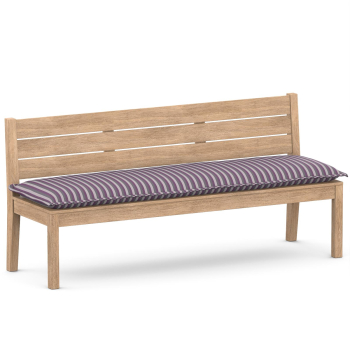 Bench cushion Oxford hem tricolor purple striped