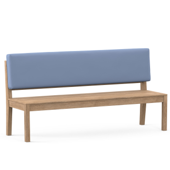 Bench cushions - custom back cushions blue uni