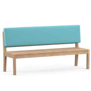 Bench cushions - custom back cushions baltic blue uni