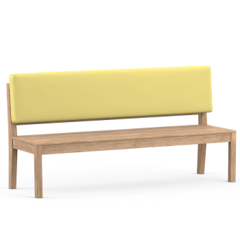 Bench cushions - custom back cushions lemon yellow uni