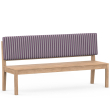 Bench cushions - custom back cushions purple striped