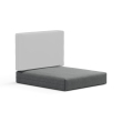 Mottled deep seat outdoor back cushions anthracite