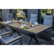Patio dining table teak extendable Montana 160/210 x 100 cm