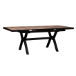 Patio dining table teak & ceramic extendable Montana 160/210 x 100 cm