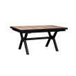 Patio dining table teak & ceramic extendable Montana 160/210 x 100 cm