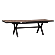 Patio dining table teak & ceramic extendable Montana 200/260 x 100 cm
