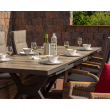 Patio dining table teak & ceramic extendable Montana 200/260 x 100 cm