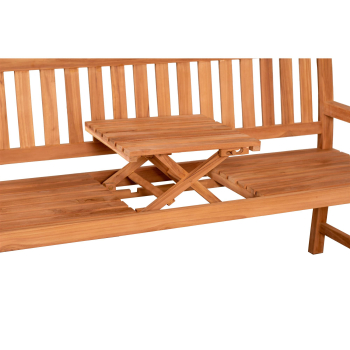 Teak bench with table, 160 cm wide
