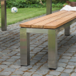 Garden bench 195 cm teak & stainless steel