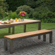 Garden bench 195 cm teak & stainless steel