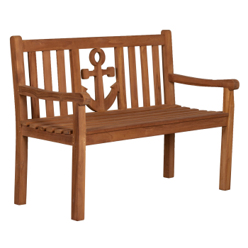 Teak bench with anchor