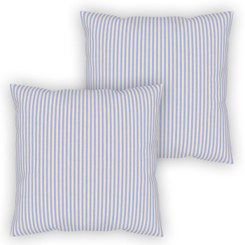 Throw pillow set 18 x 18 inches sky stripes