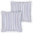 Throw pillow set 18 x 18 inches sky stripes