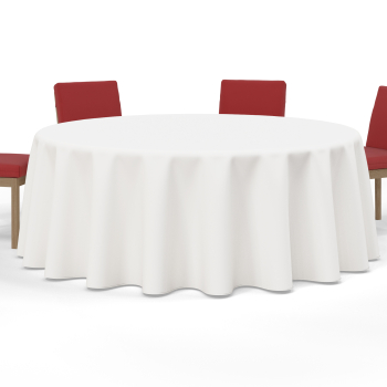 Round Outdoor Tablecloth extra large Blanco