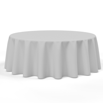 Round Outdoor Tablecloth extra large Silver