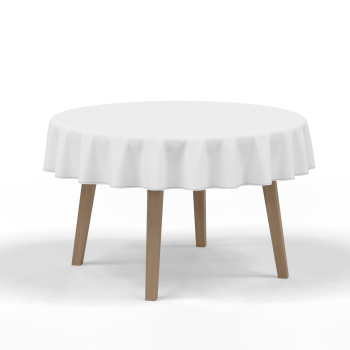 Round Outdoor Tablecloth Blanco