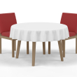 Round Outdoor Tablecloth Blanco