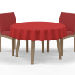 Round Outdoor Tablecloth Red