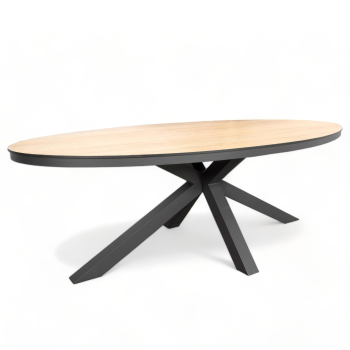 Oval Garden Table Brescia HPL 220 x 115 cm